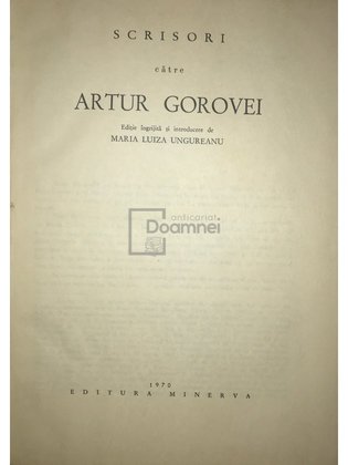 Scrisori către Artur Gorovei