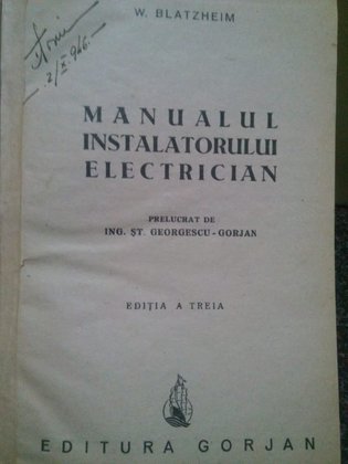 Manualul instalatorului electrician
