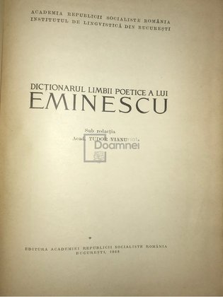 Dicționarul limbii poetice a lui Eminescu