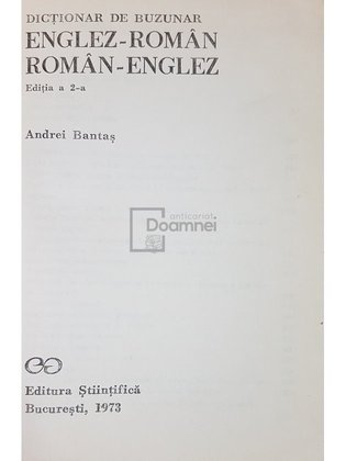 Dictionar de buzunar englez-roman, roman-englez (ed. II)