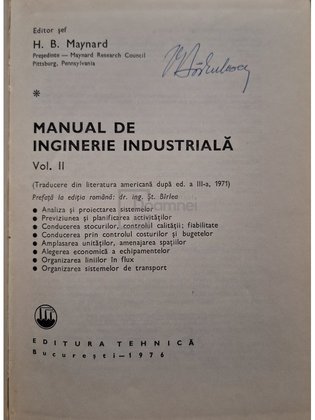 Manual de inginerie industriala, vol. 2