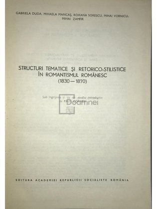Structuri tematice și retorico-stilistice în romantismul românesc