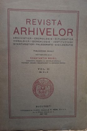 Revista arhivelor, vol. II