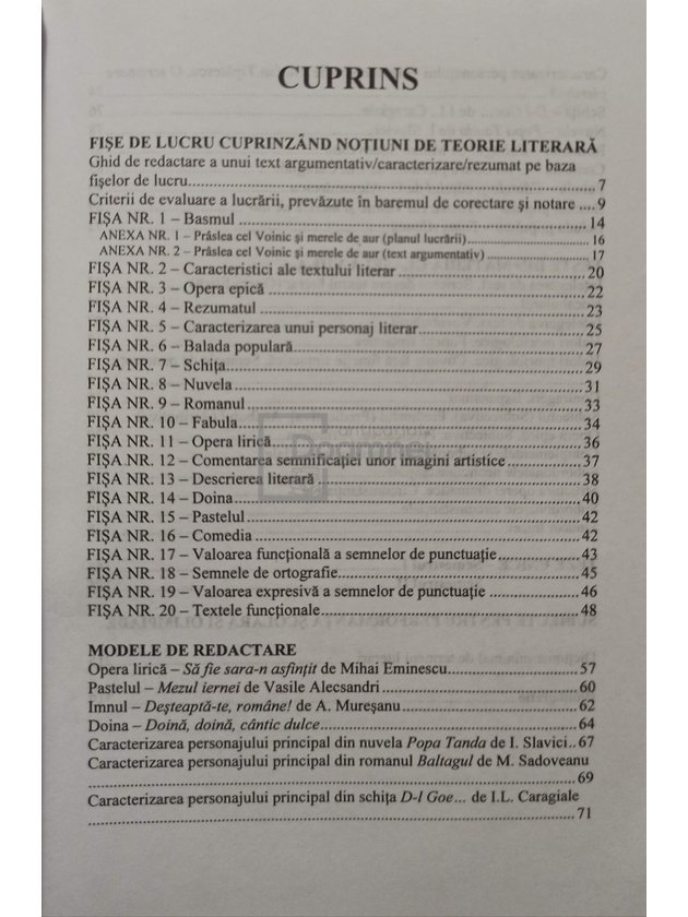 10 (zece) din 10 la română - Teste și teze unice, clasa a VIII-a