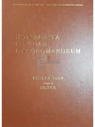 Monumenta linguae dacoromanorum. Biblia 1688, pars II - EXODUS