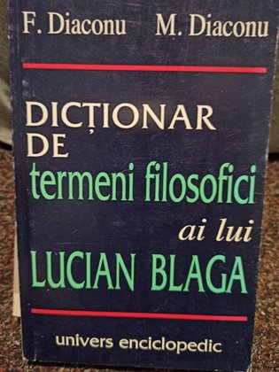 Dictionar de termeni filosofici ai lui Lucian Blaga