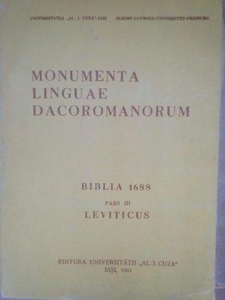 Monumenta linguae dacoromanorum, biblia 1688 pars III leviticus