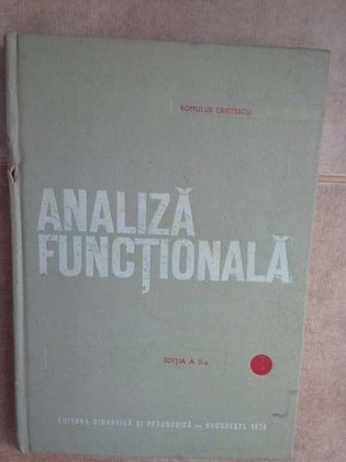 Analiza functionala, editia a IIa