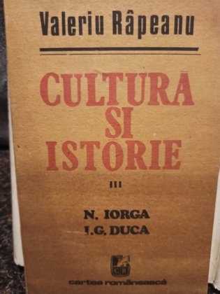 Cultura si istorie, vol. III