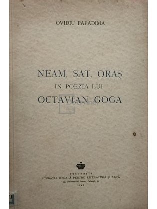 Neam, sat, oras in poezia lui Octavian Goga