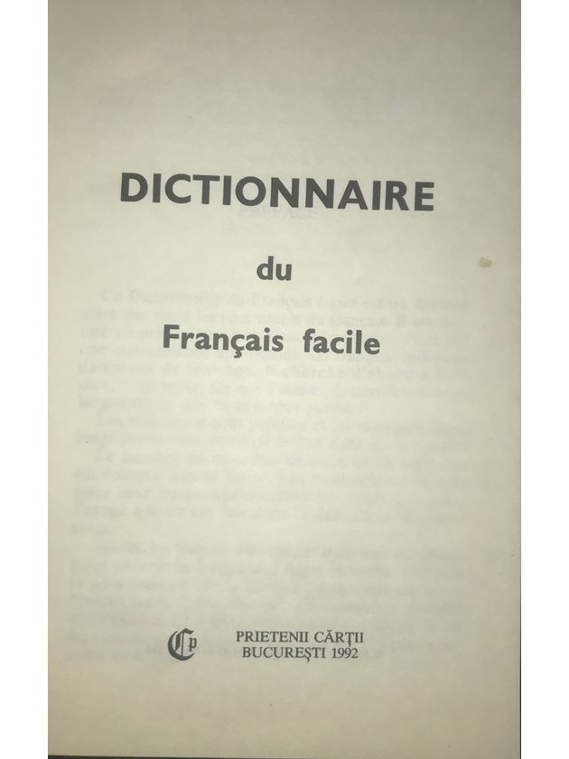 Dictionnaire du Francais facile