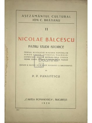 Nicolae Bălcescu - Patru studii istorice