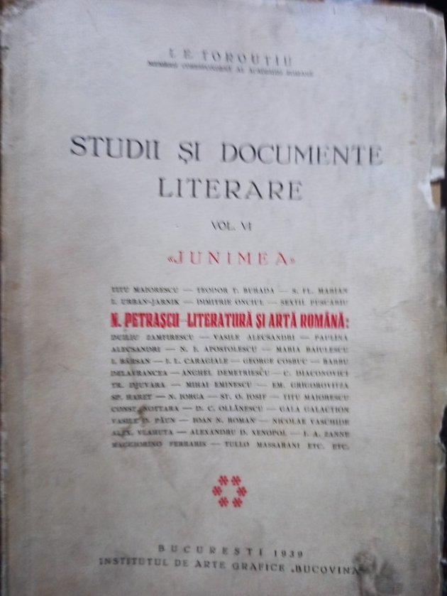 Studii si documente literare, vol. VI