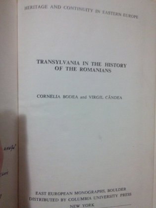 Transylvania in the history of the romanians