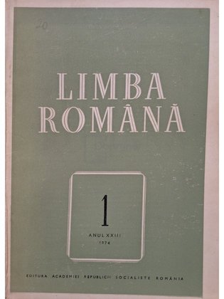 Limba romana, nr. 1, anul XXIII 1974