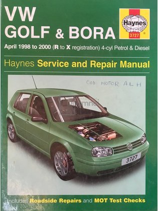Volkswagen Golf & Bora. Service and Repair Manual