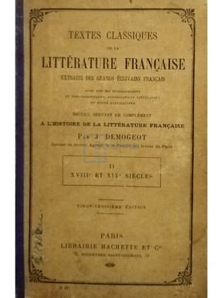 Textes classiques de la litterature francaise
