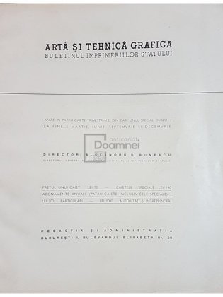 Arta si tehnica grafica - Buletinul Imprimeriilor statului