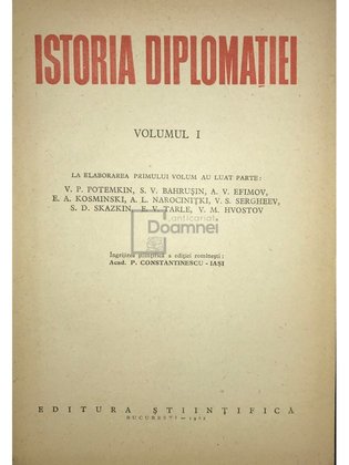 Istoria diplomației, vol. 1